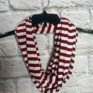 Infinity Scarf Red White‎ Soft Lightweight